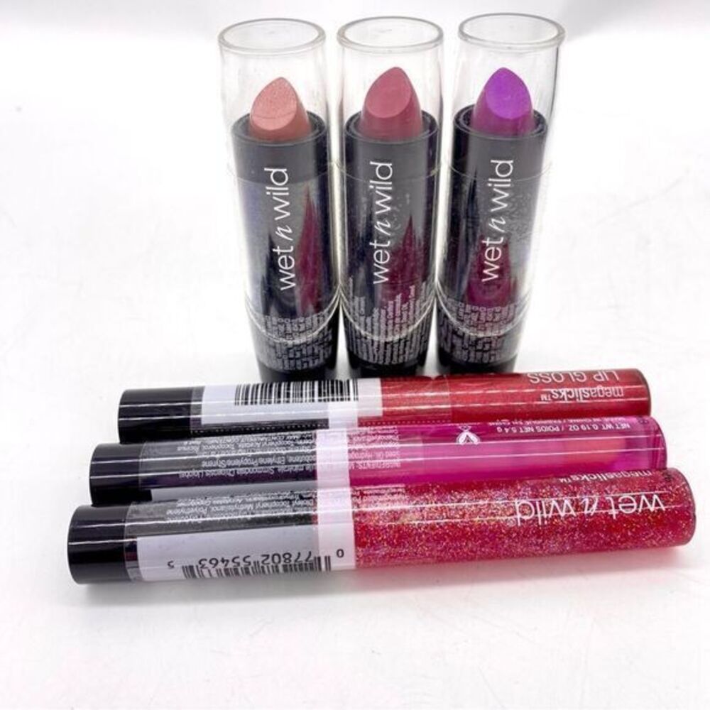 Wet n Wild Lipstick and Lip Gloss Bundle New